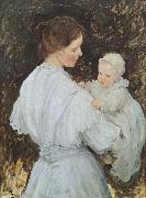 E.Phillips Fox Mother and child china oil painting artist